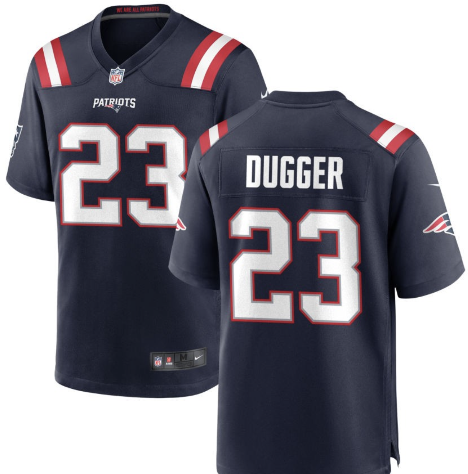 Men New England Patriots #23 Dugger Nike Navy Home Game Player NFL Jersey->new england patriots->NFL Jersey